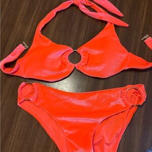 Vibrant Bikini Set with Ring Details